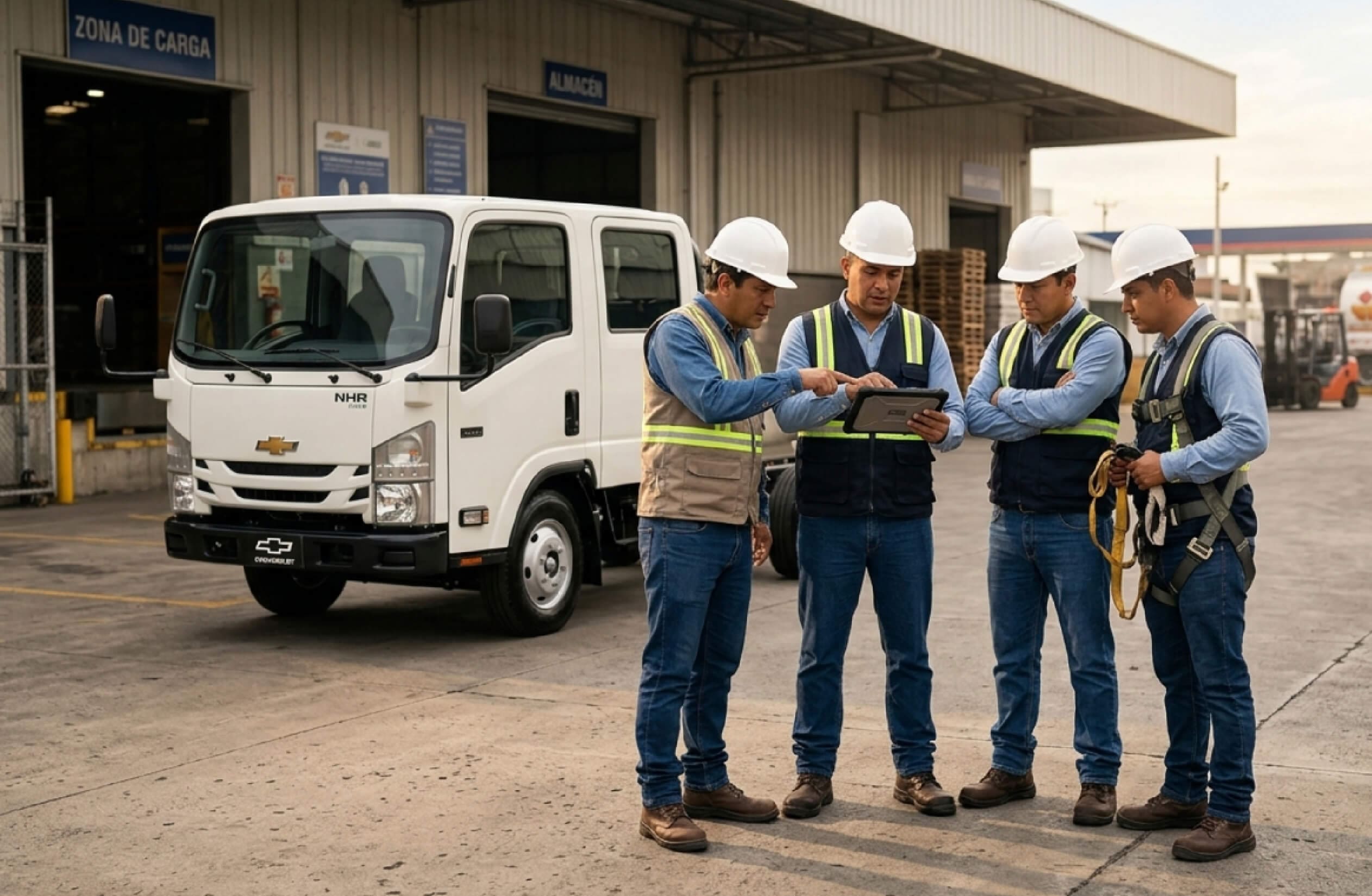 Cuadrillas-de-trabajo-Camion-doble-cabina-NHR-Carga-y-pasajeros